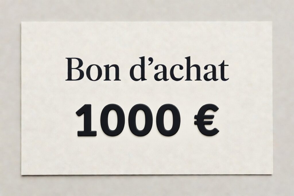 Bon d'achat de 1 000 €